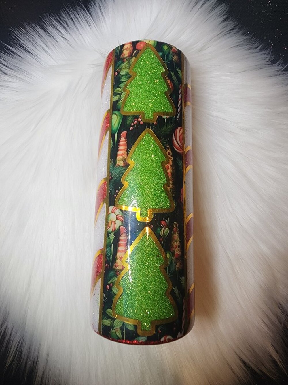 20 oz. Christmas Tree Glitter Tumbler